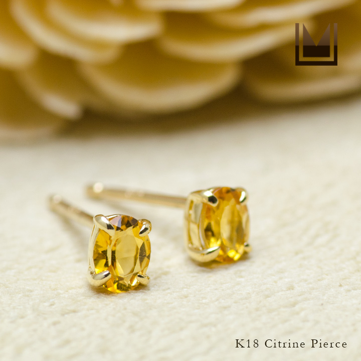 umu -アム- FINE JEWELRY STUIDIOK18 シトリン スタッドピアスpi0211_1.jpg