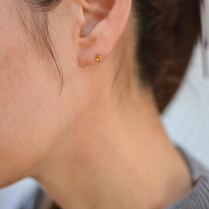 umu -アム- FINE JEWELRY STUIDIOK18 シトリン スタッドピアスpi0211_i3.jpg