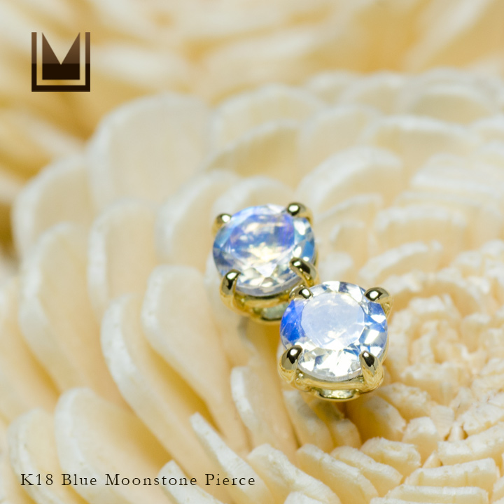 umu -アム- FINE JEWELRY STUIDIOK18 ブルームーンストーン スタッドピアスpi0212_1.jpg