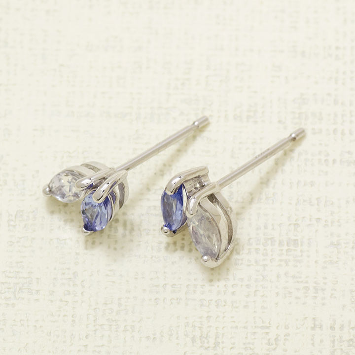 umu -アム- FINE JEWELRY STUIDIOK18 マーキス タンザナイト ブルームーンストーン スタッドピアスpi0216_kanban2.jpg