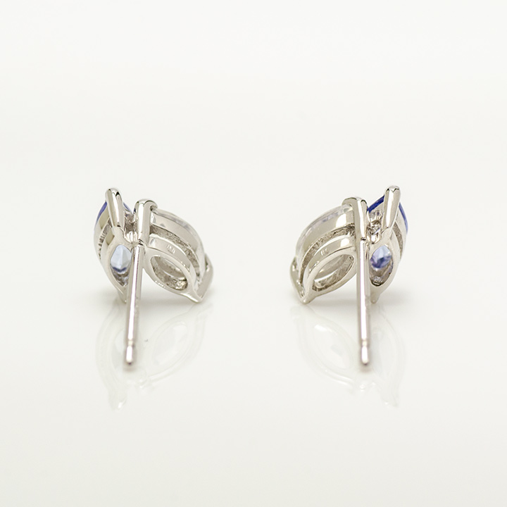 umu -アム- FINE JEWELRY STUIDIOK18 マーキス タンザナイト ブルームーンストーン スタッドピアスpi0216_u.jpg