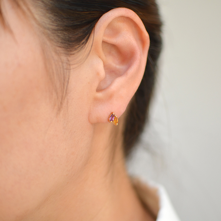 umu -アム- FINE JEWELRY STUIDIOK18 マーキス アメシスト シトリン スタッドピアスpi0217_i2.jpg
