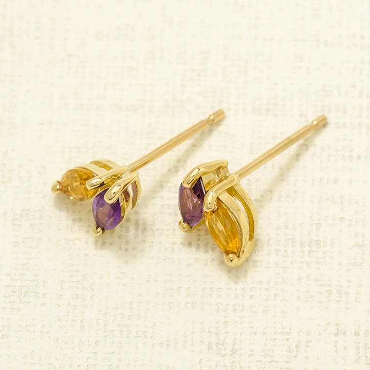 umu -アム- FINE JEWELRY STUIDIOK18 マーキス アメシスト シトリン スタッドピアスpi0217_kanban2.jpg