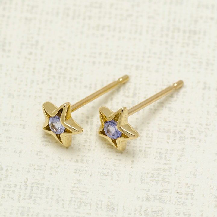 umu -アム- FINE JEWELRY STUIDIOK18 タンザナイト スターモチーフ スタッドピアスpi0219_kanban2.jpg