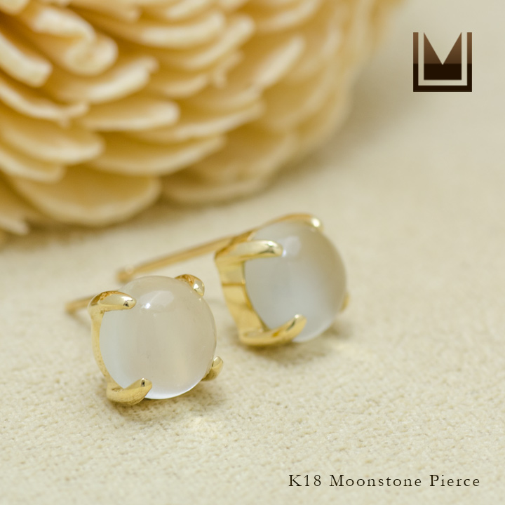 umu -アム- FINE JEWELRY STUIDIOカボション ムーンストーン スタッドピアスpi0220_1.jpg
