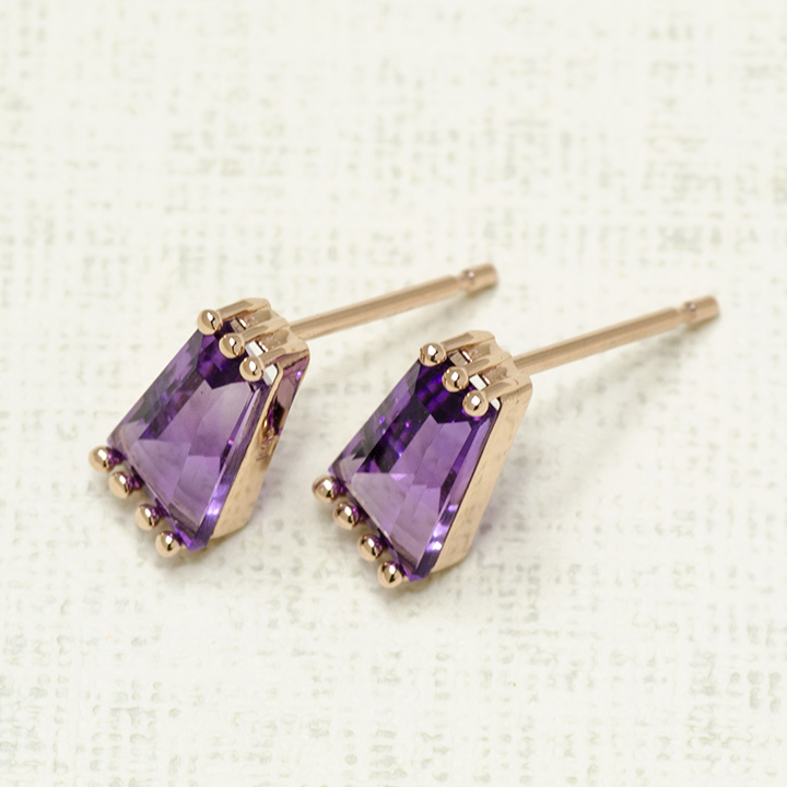 umu -アム- FINE JEWELRY STUIDIOK18 テーパーバゲット アメシスト スタッドピアスpi0221_kanban2.jpg