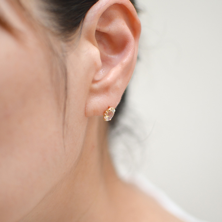 umu -アム- FINE JEWELRY STUIDIOK18 ブルームーンストーン スタッドピアス 「fresco」pi0224_i2.jpg