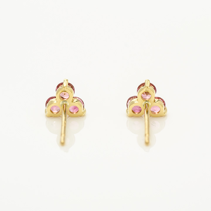 umu -アム- FINE JEWELRY STUIDIOK18 ピンクトルマリン フラワーモチーフ スタッドピアスpi0227_u.jpg