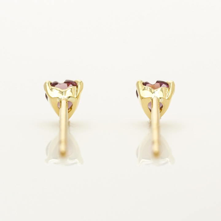 umu -アム- FINE JEWELRY STUIDIOK18 ロードライトガーネット ハート スタッドピアスpi0228_u.jpg