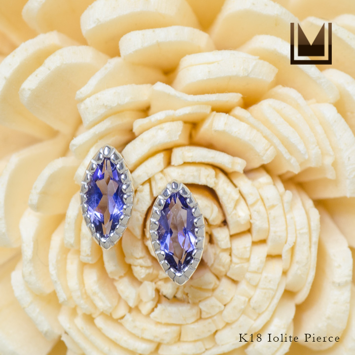 umu -アム- FINE JEWELRY STUIDIOK18 マーキス アイオライト スタッドピアスpi0229_1.jpg