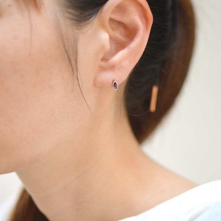 umu -アム- FINE JEWELRY STUIDIOK18 マーキス アイオライト スタッドピアスpi0229_i3.jpg