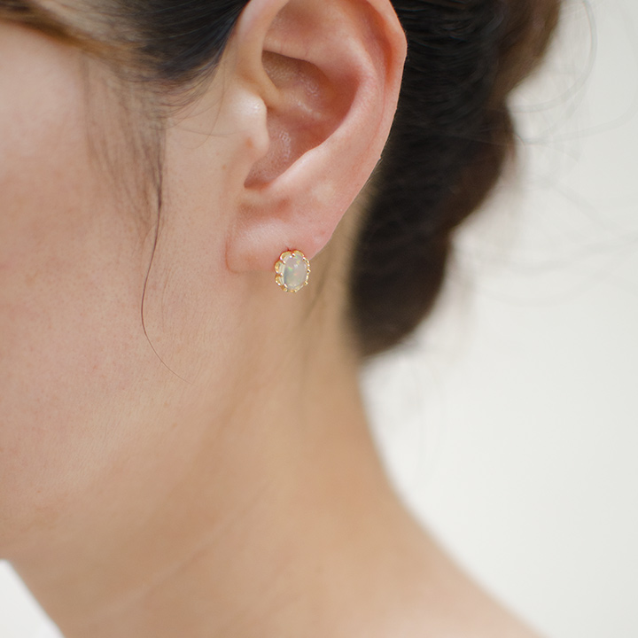 umu -アム- FINE JEWELRY STUIDIOK18 オパール スタッドピアスpi0230_i3.jpg