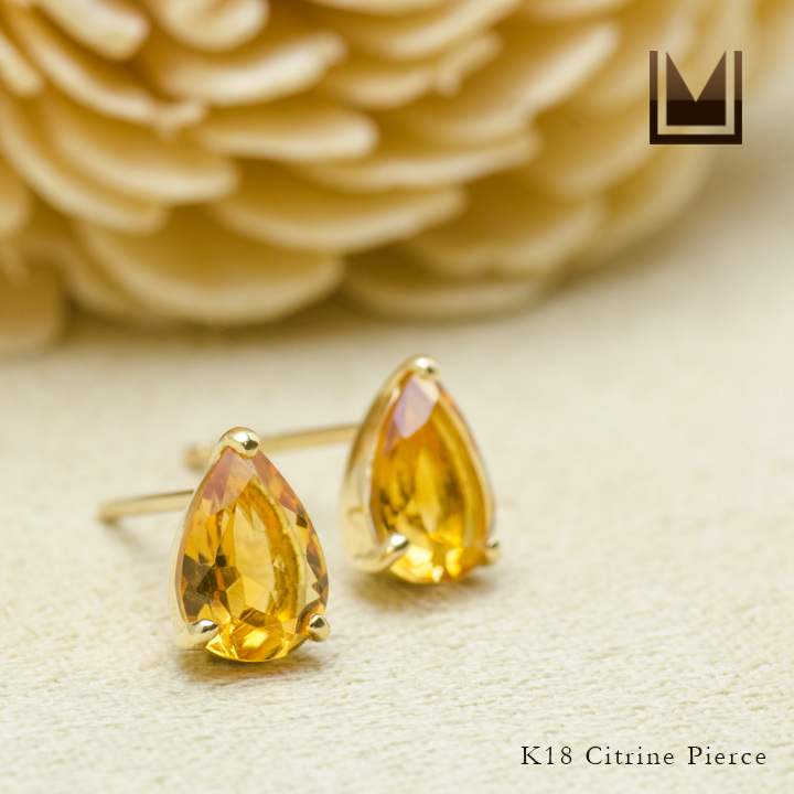 umu -アム- FINE JEWELRY STUIDIOK18 スタッドシトリン ピアス 「adulto」pi0231_1.jpg