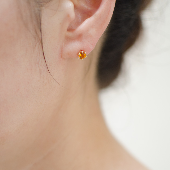 umu -アム- FINE JEWELRY STUIDIOK18 シトリン スタッドピアス 「reginetta」pi0232_i3.jpg