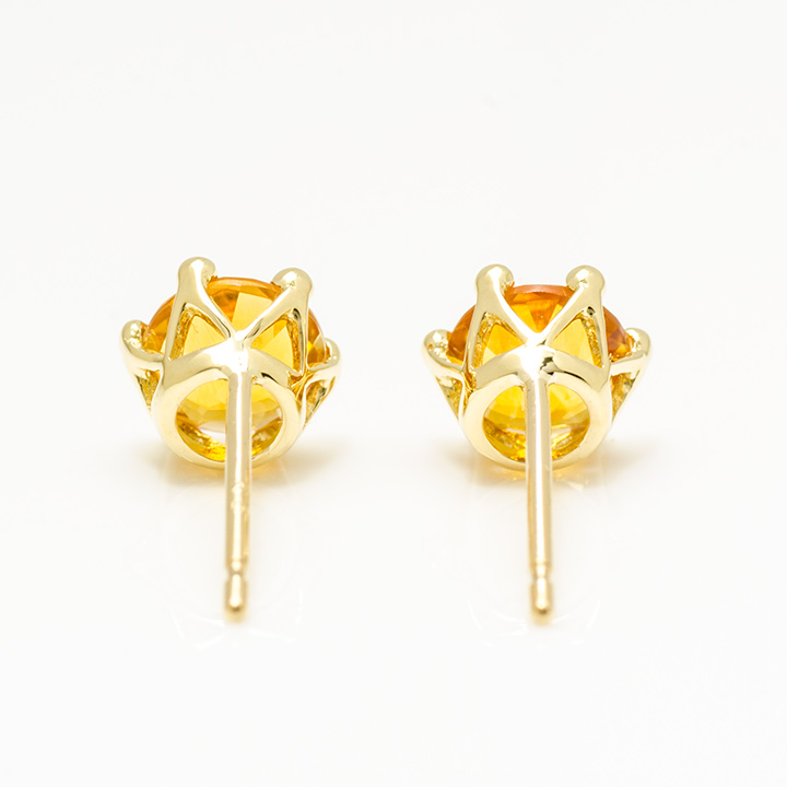 umu -アム- FINE JEWELRY STUIDIOK18 シトリン スタッドピアス 「reginetta」pi0232_u.jpg