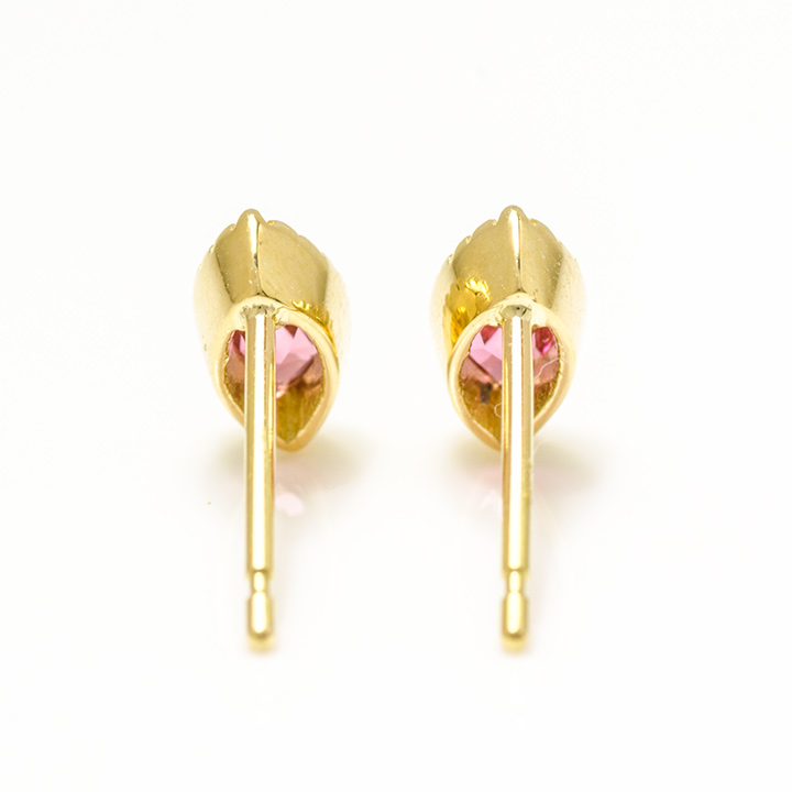 umu -アム- FINE JEWELRY STUIDIOK18 マーキス ピンクトルマリン スタッドピアスpi0233_u.jpg
