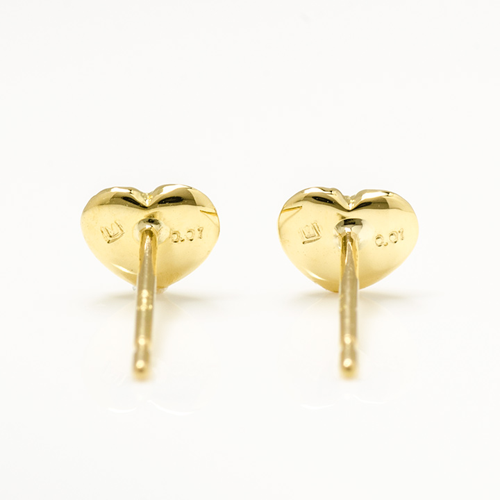 umu -アム- FINE JEWELRY STUIDIOK18 トリコロール ハートモチーフ スタッドピアス 「certo」pi0235_u.jpg