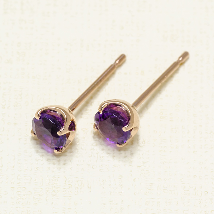 umu -アム- FINE JEWELRY STUIDIOK18 アメシスト スタッドピアス 「attore」pi0243_kanban2.jpg