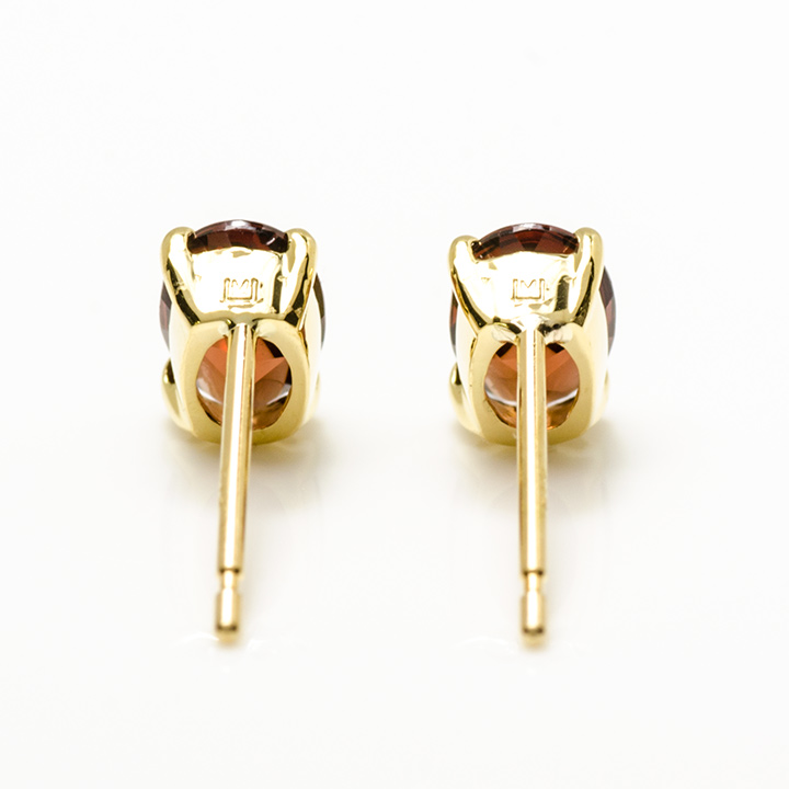 umu -アム- FINE JEWELRY STUIDIOK18 ガーネット スタッドピアス 「leale」pi0245_u.jpg