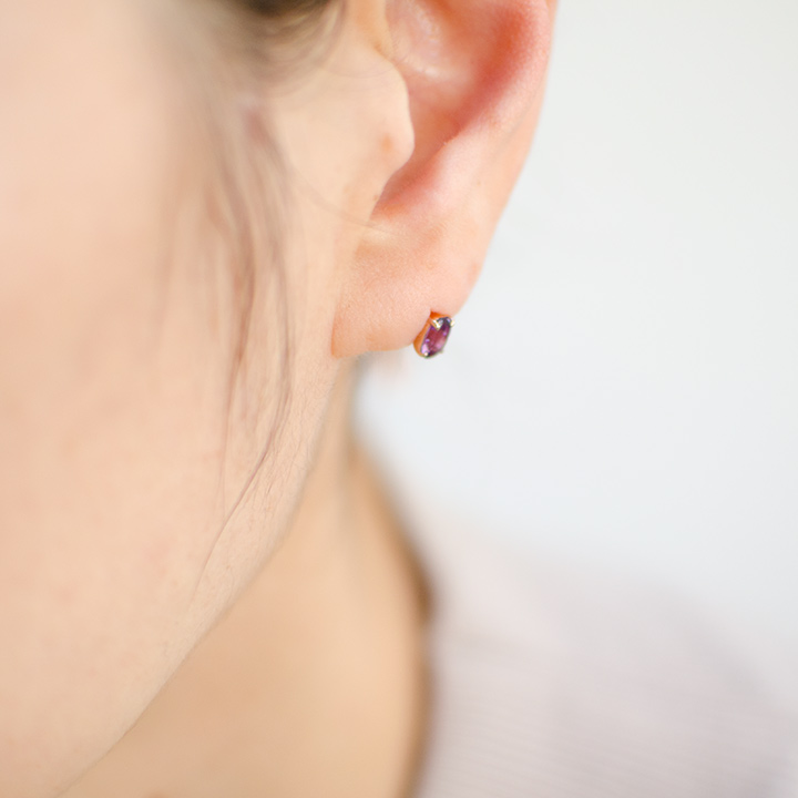 umu -アム- FINE JEWELRY STUIDIOK18 アメシスト スタッドピアス 「leale」pi0246_i2.jpg