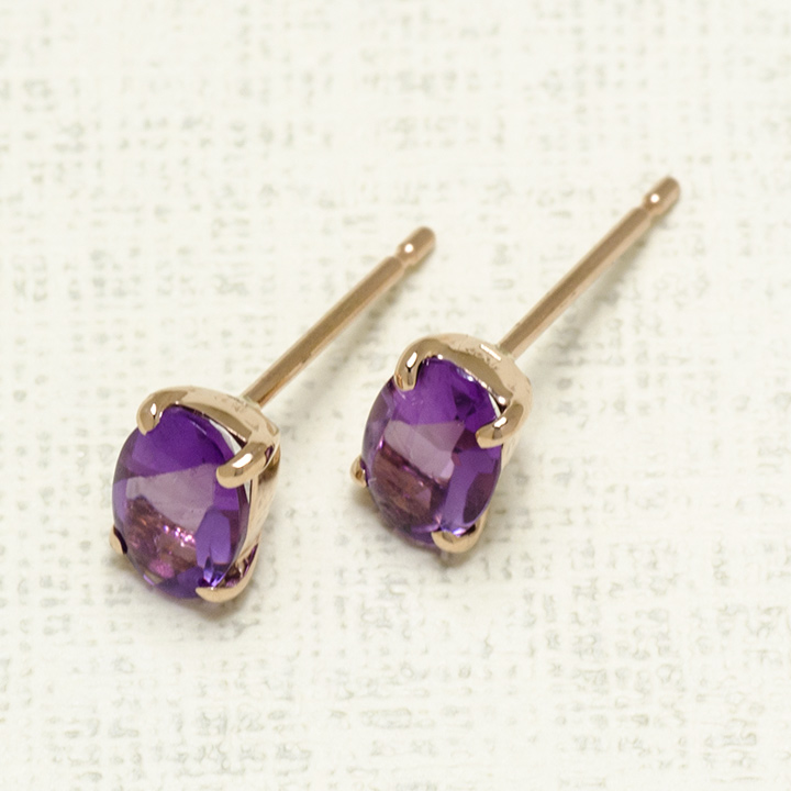 umu -アム- FINE JEWELRY STUIDIOK18 アメシスト スタッドピアス 「leale」pi0246_kanban2.jpg