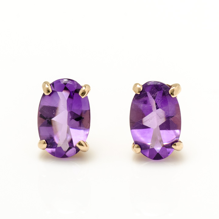 umu -アム- FINE JEWELRY STUIDIOK18 アメシスト スタッドピアス 「leale」pi0246_m.jpg