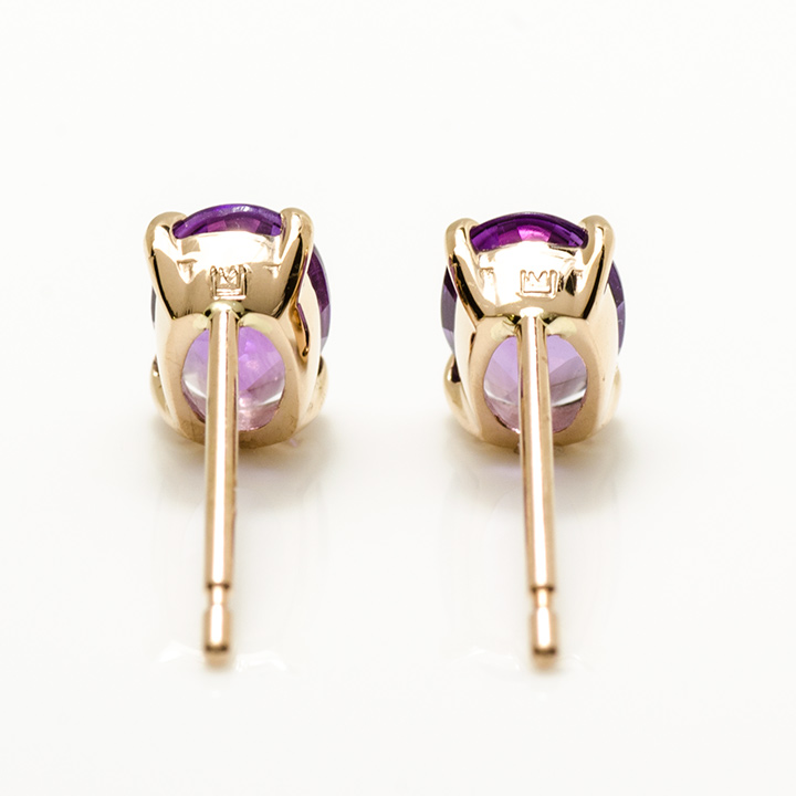 umu -アム- FINE JEWELRY STUIDIOK18 アメシスト スタッドピアス 「leale」pi0246_u.jpg