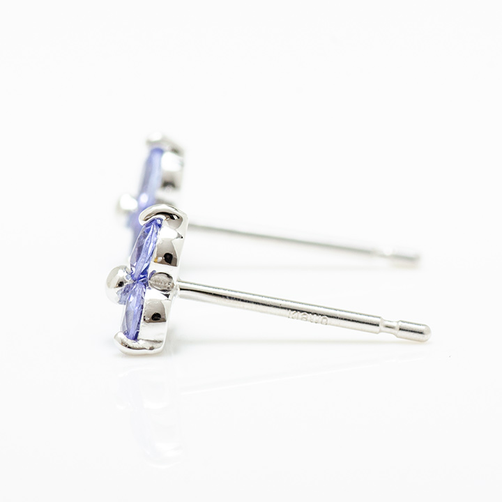 umu -アム- FINE JEWELRY STUIDIOK18 タンザナイト フラワーモチーフ スタッドピアスpi0250_y.jpg
