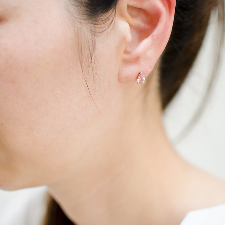 umu -アム- FINE JEWELRY STUIDIOK18 ピンクトルマリン スタッドピアス 「adulto」pi0255_i3.jpg