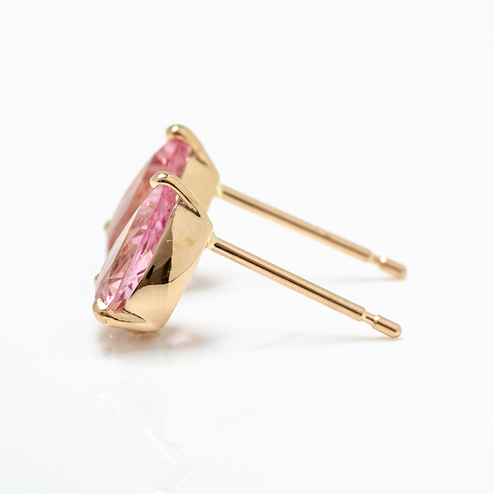 umu -アム- FINE JEWELRY STUIDIOK18 ピンクトルマリン スタッドピアス 「adulto」pi0255_y.jpg
