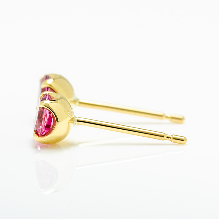 umu -アム- FINE JEWELRY STUIDIOK18 ピンクトルマリン スタッドピアス 「attore」pi0257_y.jpg
