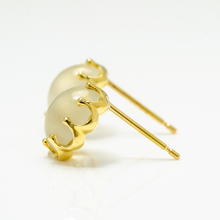 umu -アム- FINE JEWELRY STUIDIOK18 ムーンストーン スタッドピアスpi0262_y.jpg