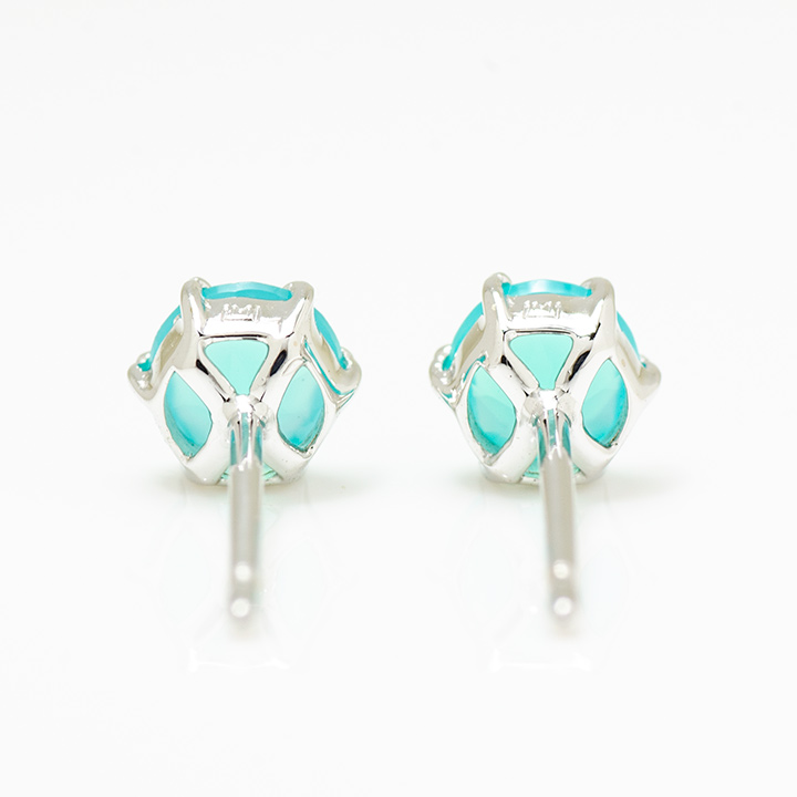 umu -アム- FINE JEWELRY STUIDIOK18 シーブルーカルセドニー スタッドピアス 「involtare」pi0263_u.jpg