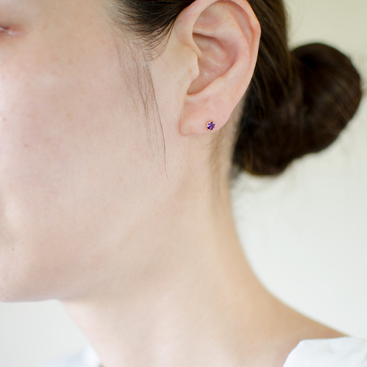 umu -アム- FINE JEWELRY STUIDIOK18 アメシスト スタッドピアスpi0264_i3.jpg