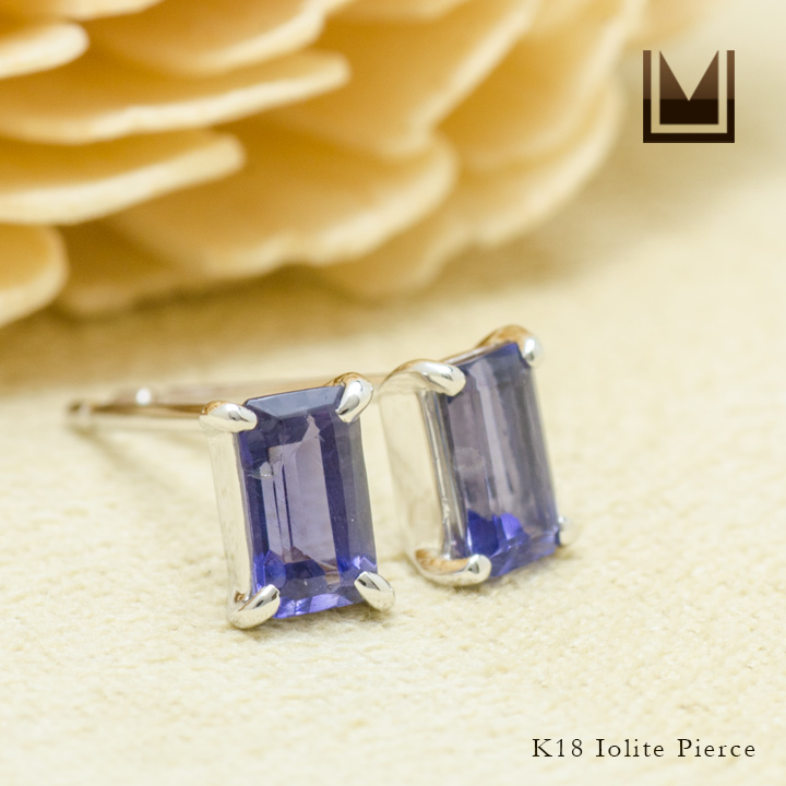 umu -アム- FINE JEWELRY STUIDIOK18 アイオライト スタッドピアス 「formella」pi0266_1.jpg