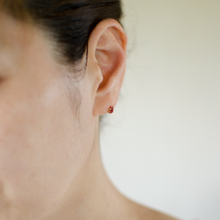 umu -アム- FINE JEWELRY STUIDIOK18 ピンクトルマリン スタッドピアス 「leale」pi0268_i2.jpg