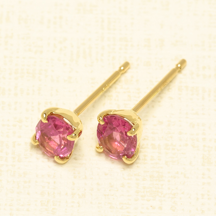 umu -アム- FINE JEWELRY STUIDIOK18 ピンクトルマリン スタッドピアス 「leale」pi0268_kanban2.jpg