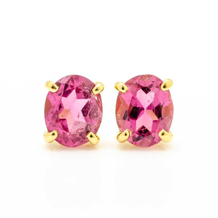 umu -アム- FINE JEWELRY STUIDIOK18 ピンクトルマリン スタッドピアス 「leale」pi0268_m.jpg