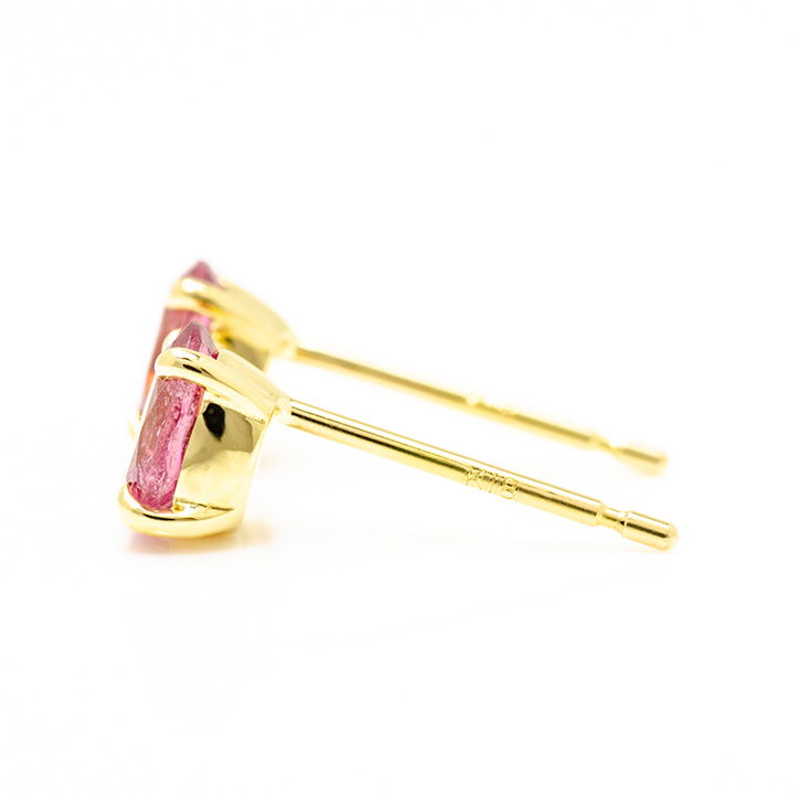umu -アム- FINE JEWELRY STUIDIOK18 ピンクトルマリン スタッドピアス 「leale」pi0268_y.jpg