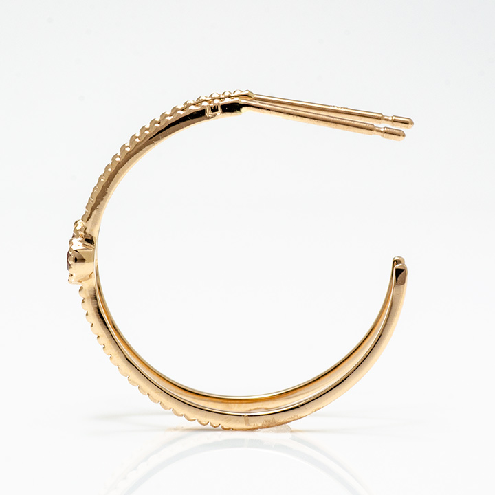 umu -アム- FINE JEWELRY STUIDIOK18 シャンパンガーネット スタッドピアス 「semino」pi0269_y.jpg