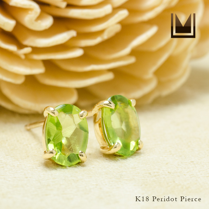 umu -アム- FINE JEWELRY STUIDIOK18 ペリドット スタッドピアスpi0273_1.jpg