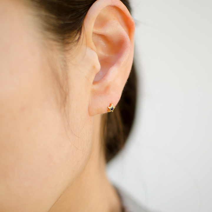 umu -アム- FINE JEWELRY STUIDIOK18 ブルーサファイア スターモチーフ スタッドピアスpi0275_i2.jpg