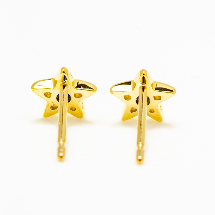 umu -アム- FINE JEWELRY STUIDIOK18 ブルーサファイア スターモチーフ スタッドピアスpi0275_u.jpg