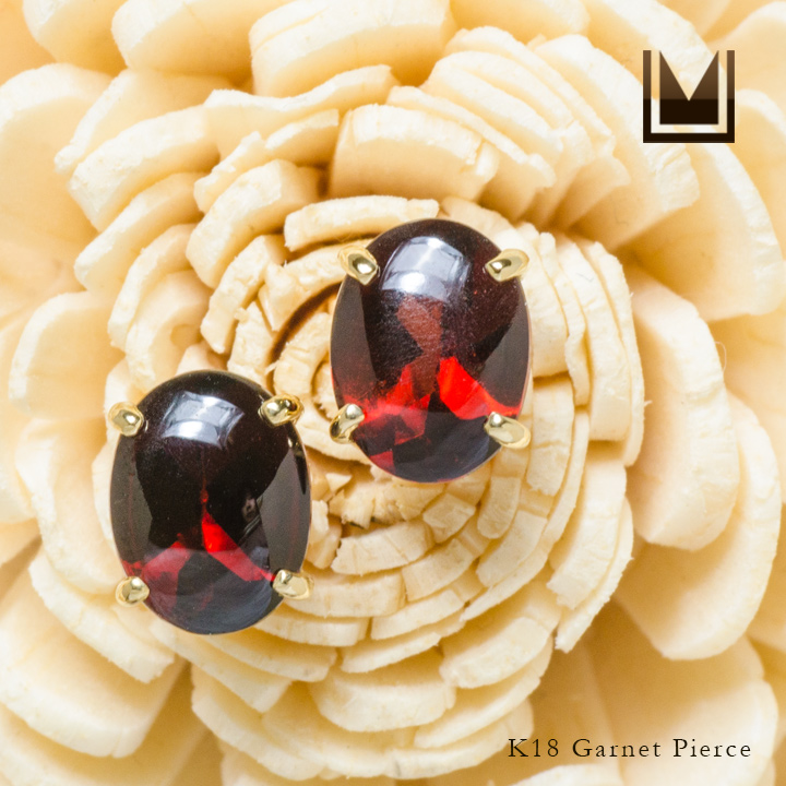 umu -アム- FINE JEWELRY STUIDIOガーネット スタッドピアスpi0277_1.jpg