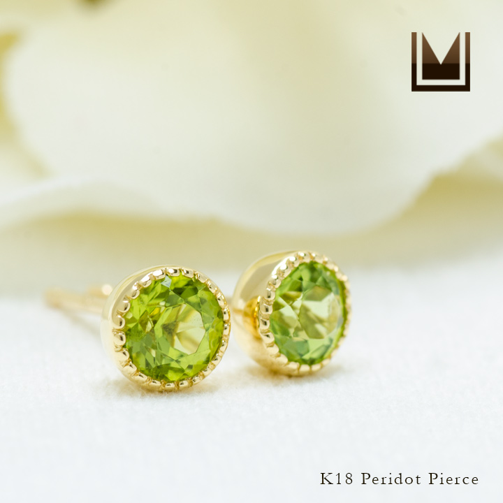 umu -アム- FINE JEWELRY STUIDIOペリドット スタッドピアス 「epica」pi0285_1.jpg