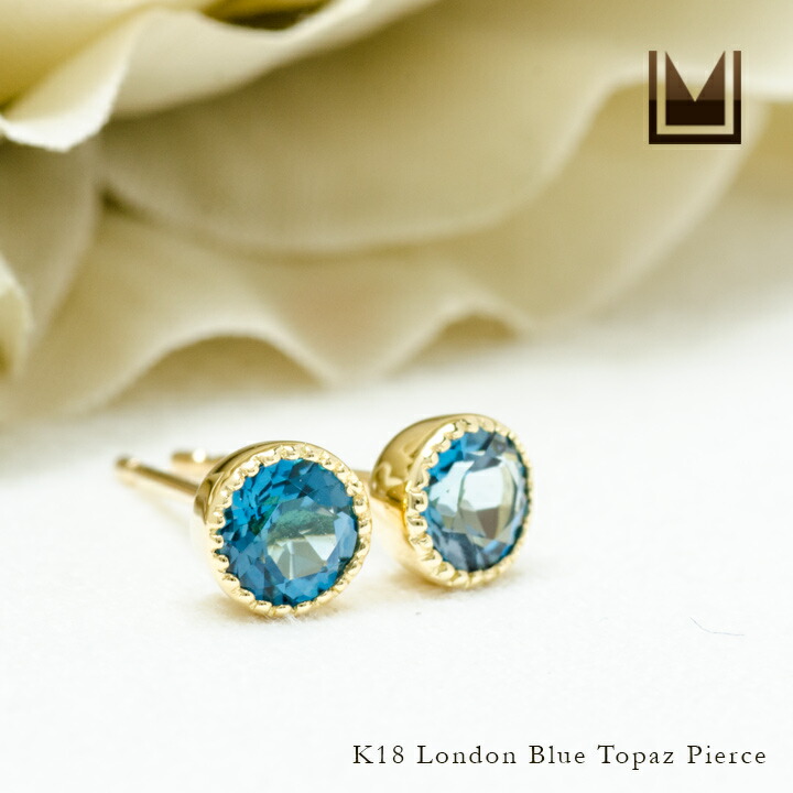 umu -アム- FINE JEWELRY STUIDIOロンドンブルートパーズ スタッドピアス 「epica」pi0292_1.jpg