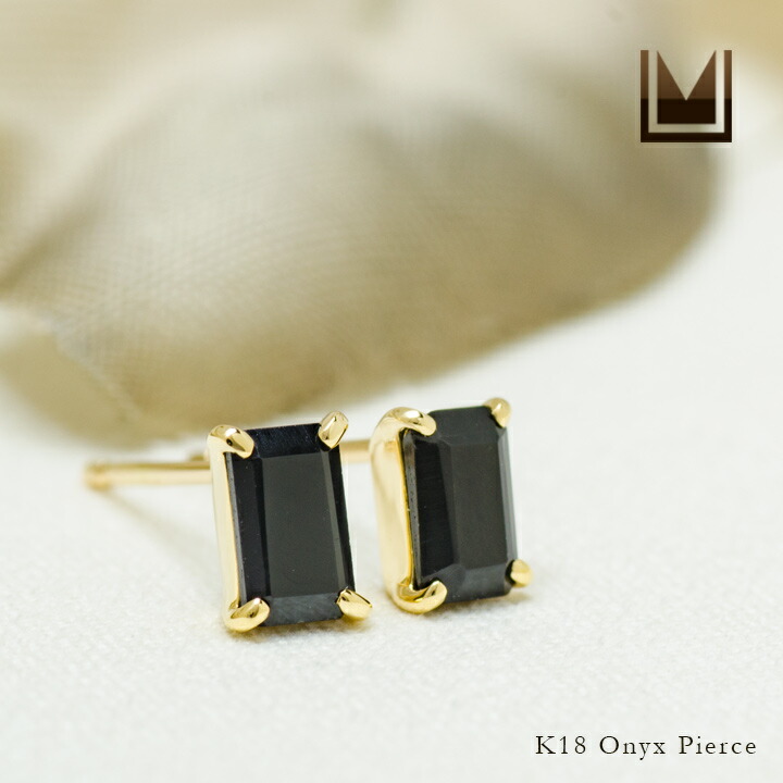 umu -アム- FINE JEWELRY STUIDIOオニキス スタッドピアス 「formella」pi0293_1.jpg