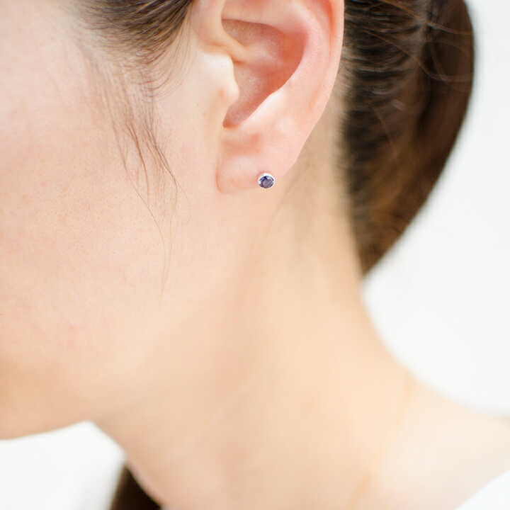 umu -アム- FINE JEWELRY STUIDIOアイオライト スタッドピアス 「epica」pi0294_i3.jpg