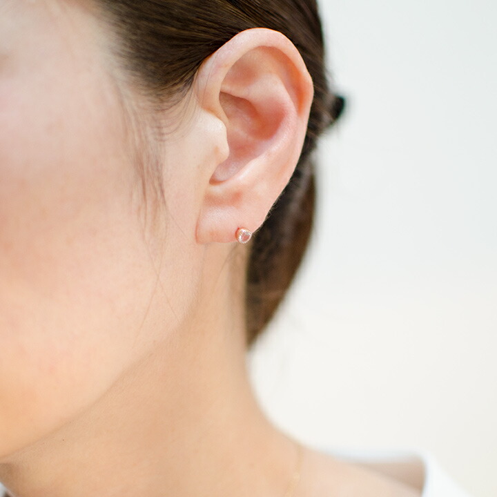 umu -アム- FINE JEWELRY STUIDIOローズクォーツ スタッドピアス 「epica」pi0296_i2.jpg
