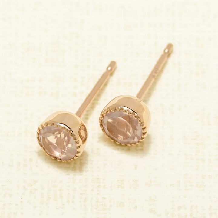umu -アム- FINE JEWELRY STUIDIOローズクォーツ スタッドピアス 「epica」pi0296_kanban2.jpg
